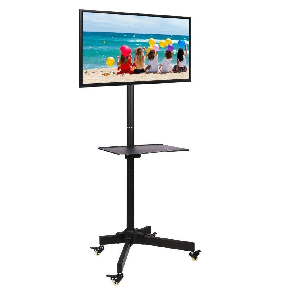 Techly Ica-Tr20 Soporte De Pie Para Pantalla Plana 94 Cm (37") Soporte De Suelo Con Ruedas Para Pantalla Plana Negro