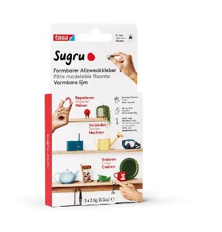 Adhesivo Multiuso Moldeable Sugru By Tesa® Negro/Blanco/Gris, 41231