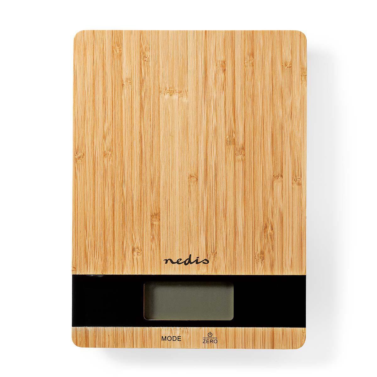 Nedis Bascula De Cocina  Digital  Madera / Plastico  Marron