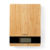 Nedis Bascula De Cocina  Digital  Madera / Plastico  Marron