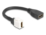 Delock Keystone Modul Cable Hdmi Buchse Zu Buchse 8k 60 Hz 20 Cm Schwarz
