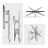 Startech.Com Six-Monitor Desk Mount W  Crossbar, Up To 32 In Screens 17.6lb - Befestigungskit - Für 6 Lcd-Displays - Säule, Dual
