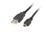 Lanberg Cable Usb Macho A Mini Usb Macho Ca-Usbk-11cc-0018-Bk Ferrita Negro 1.8 Metros
