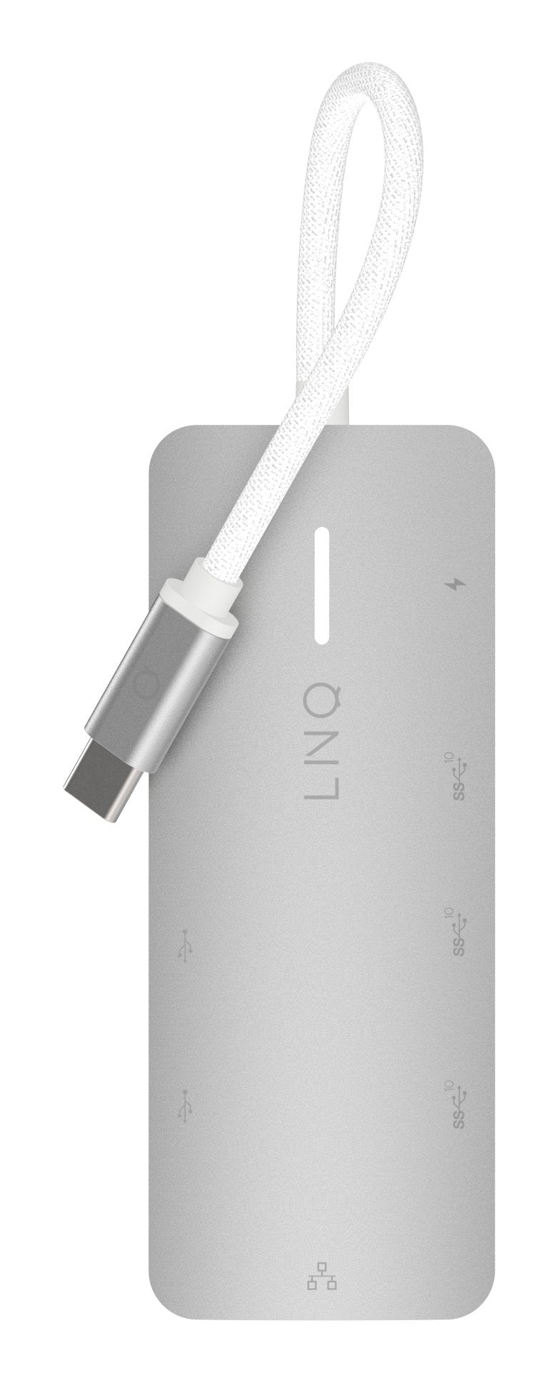 Hub 8 Puertos 8k Pro Usb-C 140w Gris Linq Usb-C/ 1xusb3.2, 1xhdmi, 1xusb-C Pd Hasta 140w, 2xusb-C, 1xrj45 2,5gbps, 2xusb-A