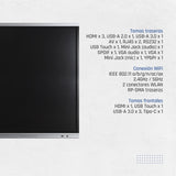 EAN 8435364318805 - iggual Orchid 65" Panel plano interactivo 165,1 cm (65") LED Wifi 400 cd / m² 4K Ultra HD Negro Pantalla  imagen 7