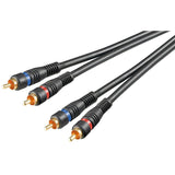 Rca Connection Cable, Black, 2 M - 2x Rca Plug > 2x Rca Plug