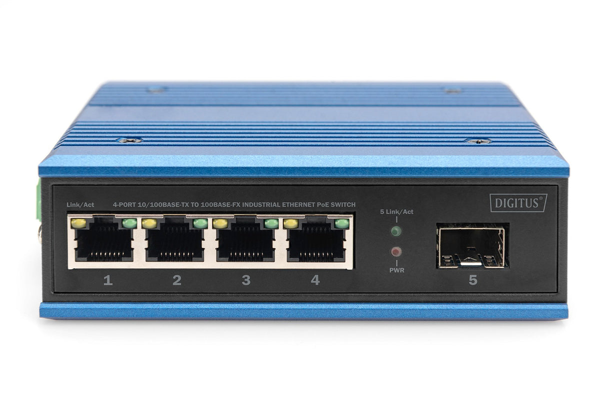 EAN 4016032485483 - Digitus DN-651131 switch No administrado Fast Ethernet (10/100) Energía sobre Ethernet (PoE) Negro, Azul imagen 2