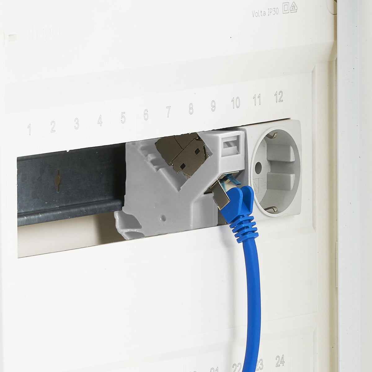 Efb Keystone Módulo Soporte 1-Port, Fr Carril Din In Unterverteilungen, Plástico
