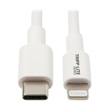 Tripp Lite M102-003-Wh Cable De Sincronización Y Carga Usb C A Lightning, Certificado Mfi - Usb 2.0, M/M, Blanco, 0.91 M