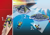 Playmobil 70781 Paracaídas De La Policía: Persiguiendo El Vehículo Anfibio