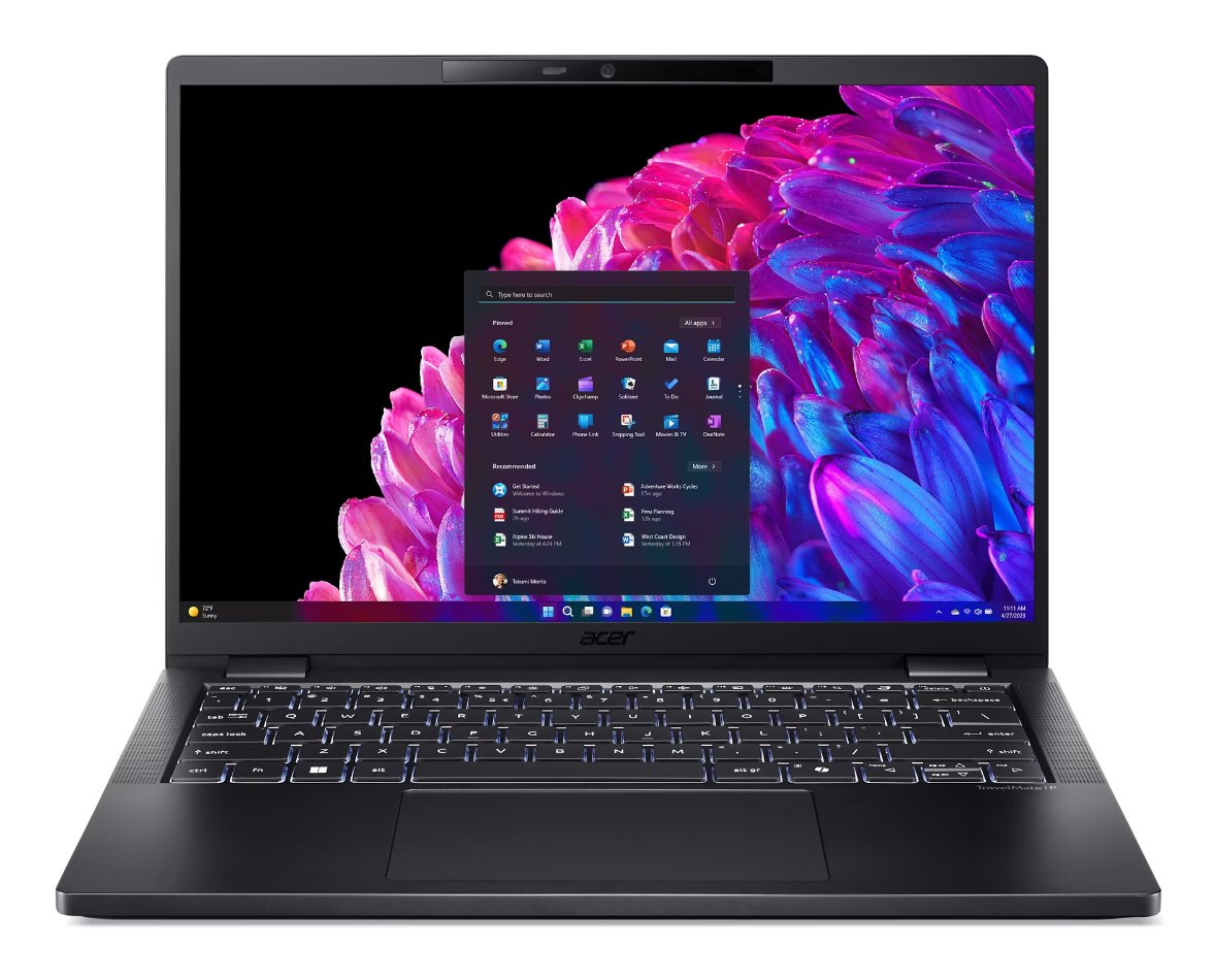 Portátil  Acer Travelmate P6 Tmp614-73 Intel Core Ultra 5 125h   (14") Wsxga+ 16 Gb Lpddr5x-Sdram 512 Gb Ssd Wi-Fi 7 (802.11be) Windows 11 Pro Negro