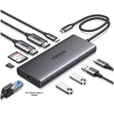 Ugreen Usb-C Hub 100w Pd Gris, 10-In-1