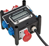 Brennenstuhl 1153690400 Base Múltiple 2 M 5 Salidas Ac Exterior Negro, Azul, Rojo