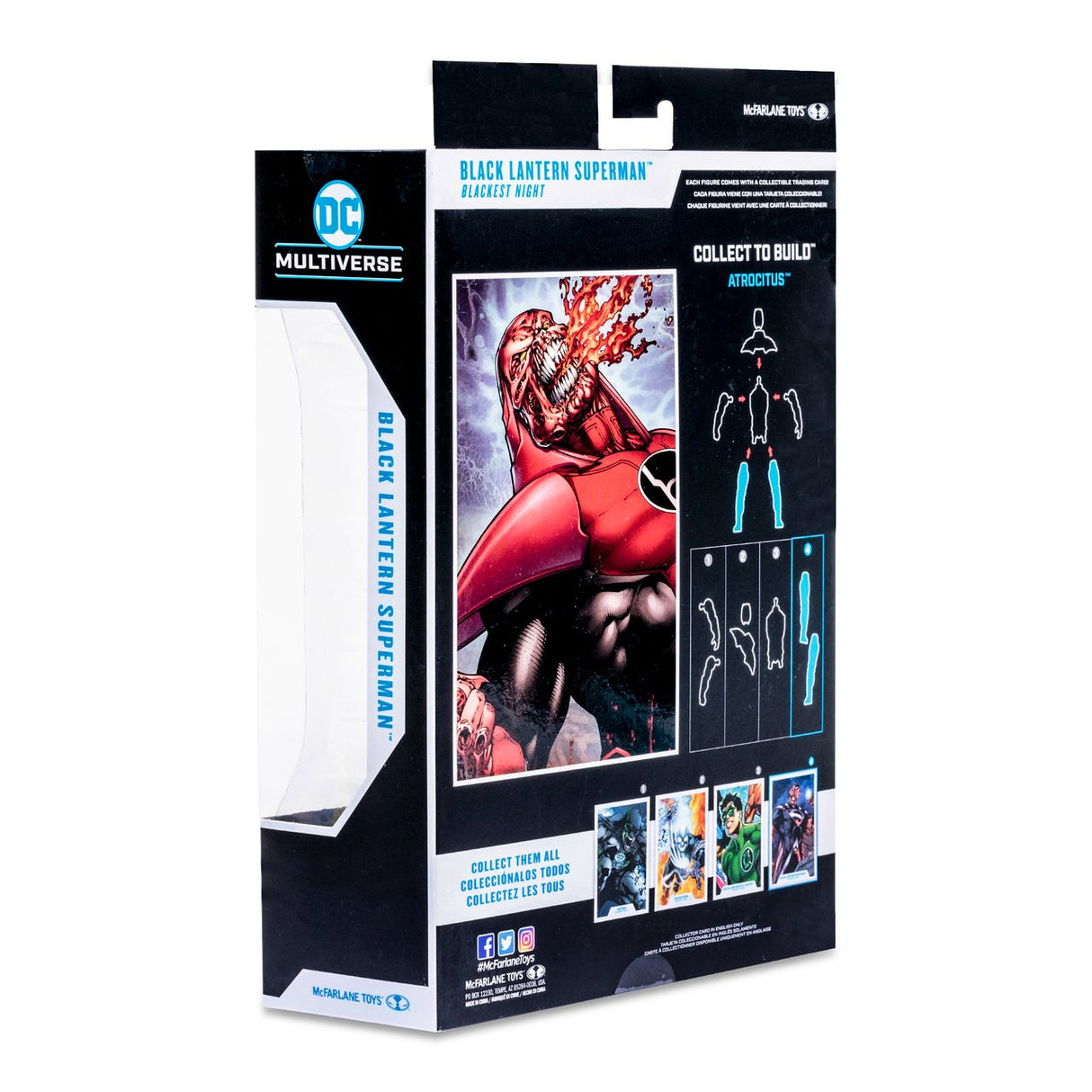 Figura Black Lantern Superman Multiverse Dc Comics 17cm