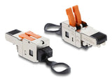 EAN 4043619907106 - DeLOCK 90710 conector RJ-45 Negro, Acero inoxidable imagen 1