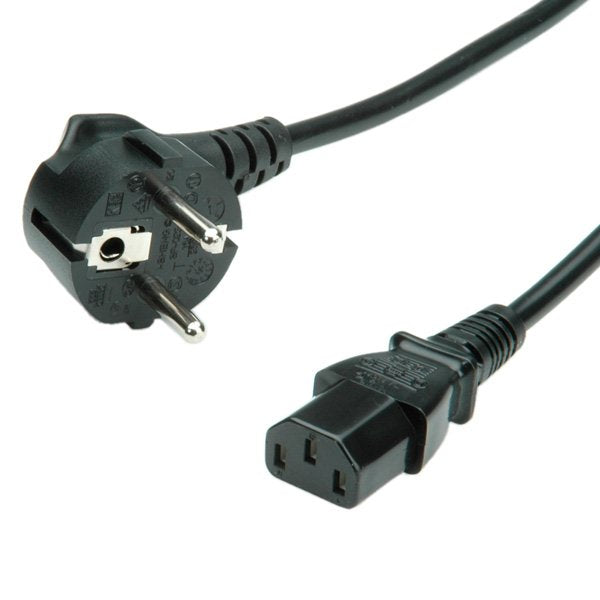Roline Netzcable Gerade Iec-Buchse Schwarz 3m