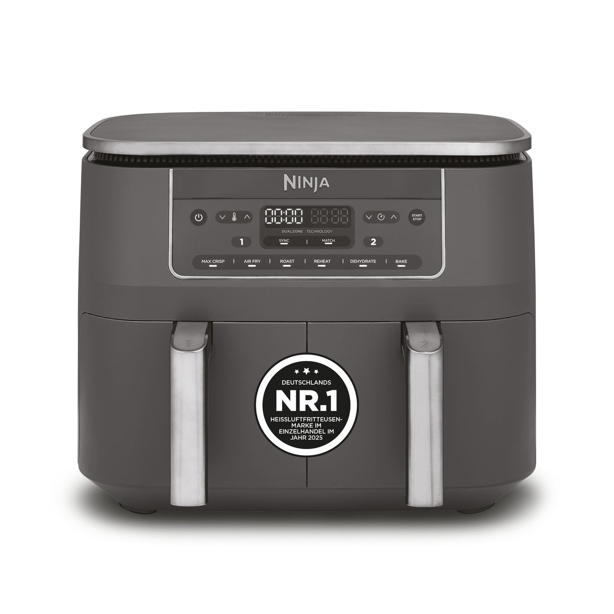 EAN 0622356322690 - Ninja DZ300EU freidora Doble 7,6 L Independiente 2470 W Freidora de aire caliente Gris imagen 8