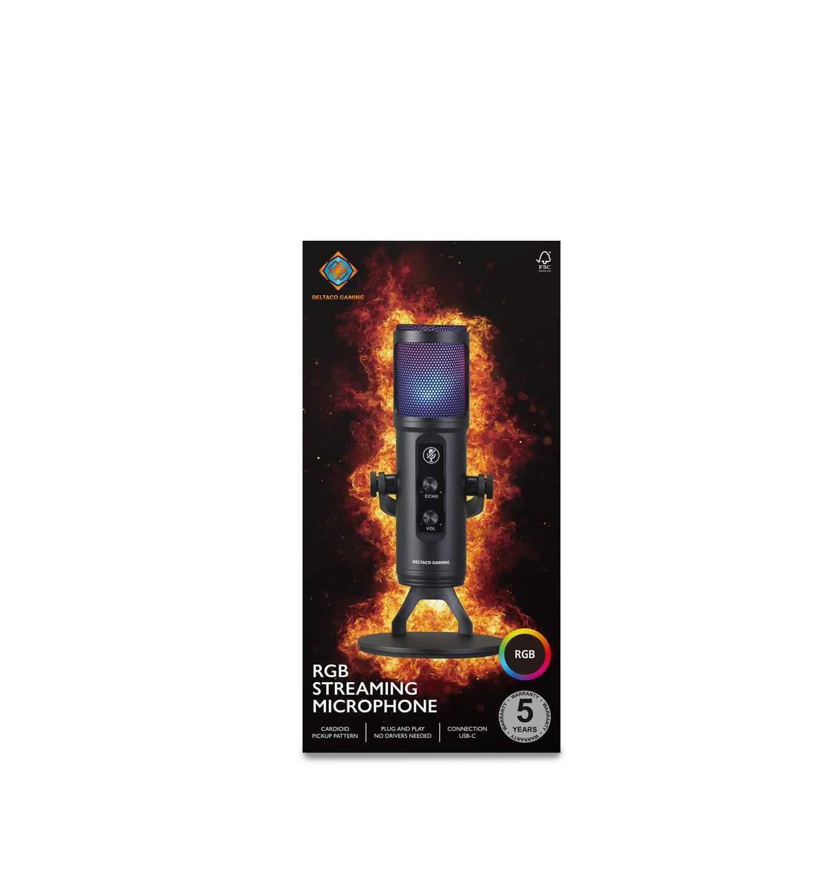Deltaco Rgb Streaming-Mikrofon