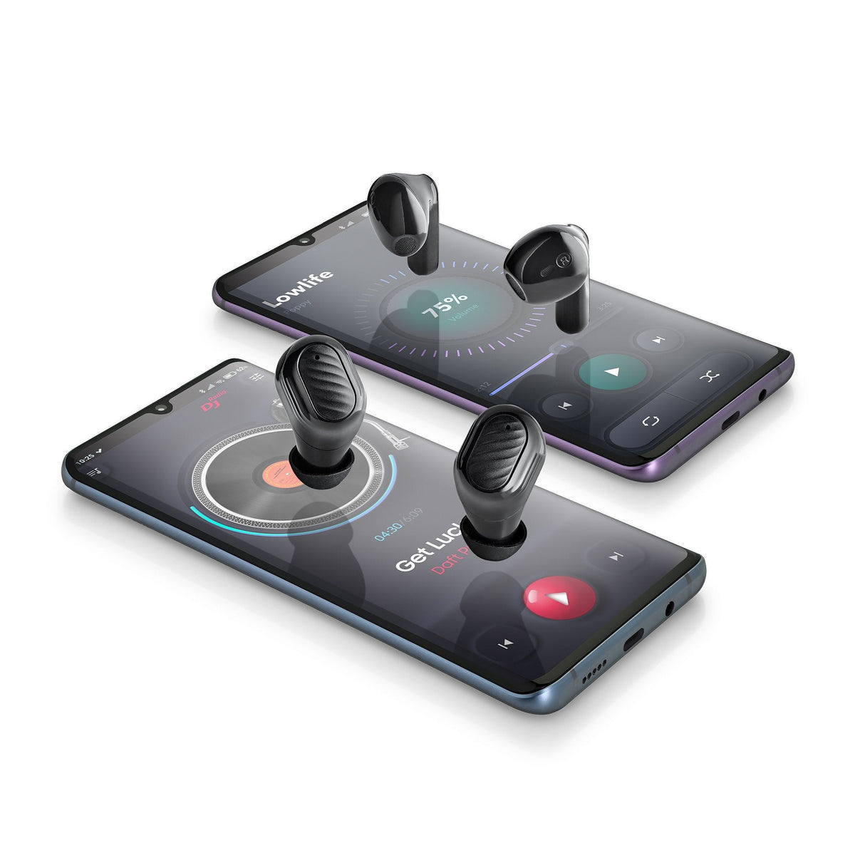 Auriculares Bluetooth Ngs Ártica Duo Con Estuche De Carga Autonomía 5h Negros