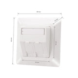Logilink Keystone Faceplate For 2 Modules, Projecting, Up 50, Blanco Puro