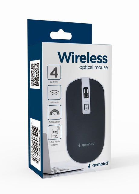 EAN 8716309121835 - Gembird MUSW-4B-06-BS ratón Oficina Ambidextro RF inalámbrico Óptico 1600 DPI imagen 4