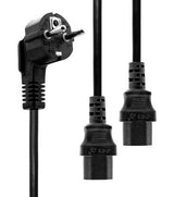 EAN 5705965856338 - Microconnect PE011318 cable de transmisión Negro 1,8 m Enchufe tipo F Acoplador C13 2 x imagen 1