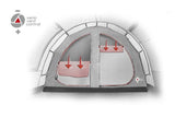 Tienda Túnel Familiar High Peak Garda 5.0 Gris/Verde 11823