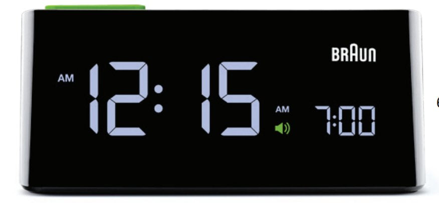 Reloj Despertador Led Braun Bnc 016 Bkeu Negro