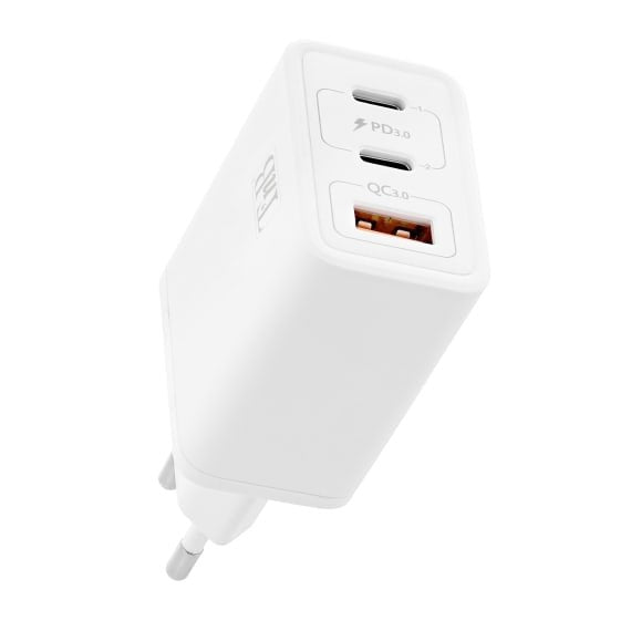 Tnb Cargador Gan Charger 2 Usb-C  Power Delivery + 1 Usb-A 65w - White
