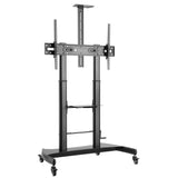 Techly Soporte De Suelo Trolley De Acero Con Altura Regulable, Para Tv De 60'' A 100''