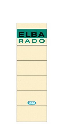 Elba Etiquetas Adhesivas Para A.Palanca 190x54mm Lomo Ancho 8cm Pack De 10 Hueso
