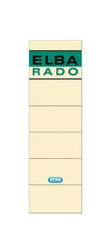 Elba Etiquetas Adhesivas Para A.Palanca 190x54mm Lomo Ancho 8cm Pack De 10 Hueso