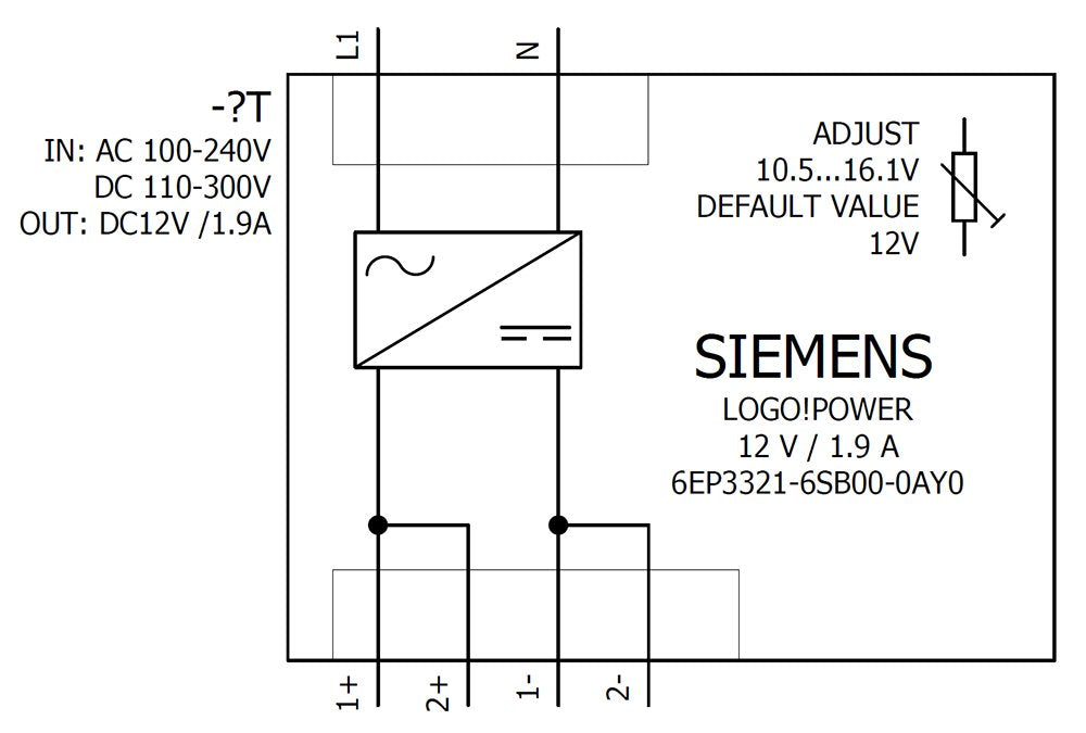 Siemens 6ep33216sb000ay0 Logo!Power 12v 1,9a Geregelte Stromversorgung