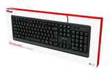 Trust Primo Teclado, Distribución Alemana Qwertz, Resistente A Líquidos, Leiser Tastenanschlag