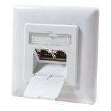 Logilink Cat.6 Wall Outlet 2xrj45 Stp Horizontal, Signal Blanco