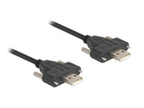 Delock 80479 Cable Usb 2.0 Tipo-A Macho A Macho Con Tornillos 1 M Negro