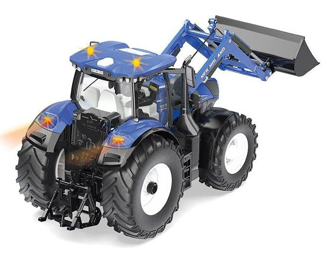 Siku Control32 New Holland T7.315 Con Cargador Frontal Y Módulo De Control Remoto Bluetooth, Rc (Azul/Negro, 1:32)