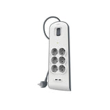 Belkin Surge Prot.Strip 6 Outlet 2xusb-A, 2m Cable Bsv604vf2m-V2