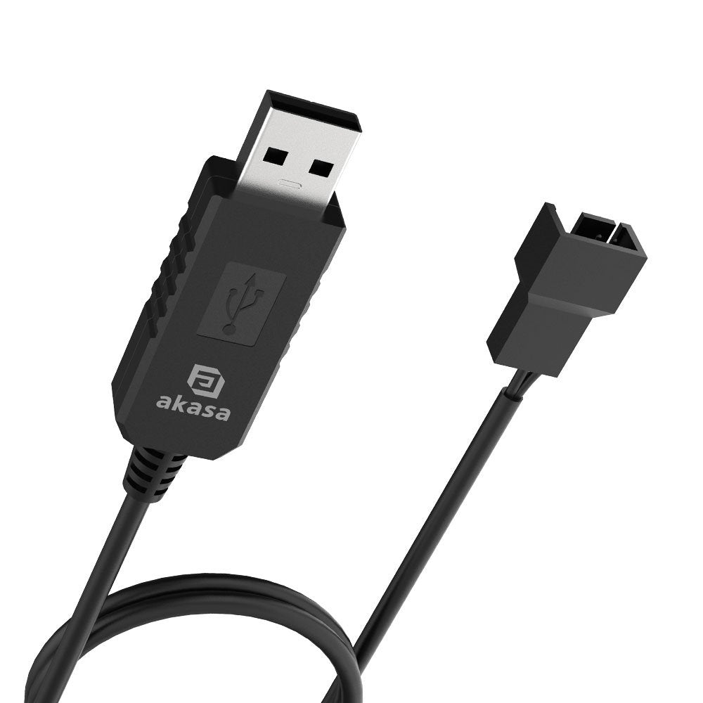 Akasa Ak-Cbfa10-60bk Cambiador De Género Para Cable 3-Pin Or 4-Pin Usb Type-A Negro