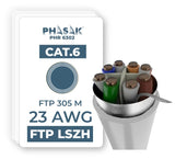 EAN 5605922028641 - Phasak PHR 6312 cable de red Gris Cat6 F/FTP (FFTP) imagen 4