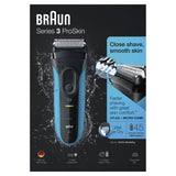 EAN 4210201112129 - Braun Series 3 3010 Wet & Dry Máquina de afeitar de láminas Recortadora Negro, Azul imagen 2