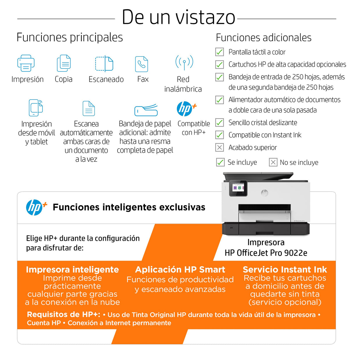 EAN 0195161213526 - HP OfficeJet Pro 9022e All-in-One Prntr Inyección de tinta térmica A4 4800 x 1200 DPI 24 ppm imagen 2