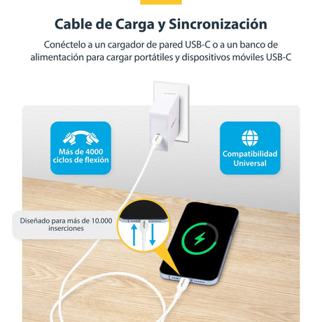 EAN 0065030911818 - StarTech.com USB2CC2MNCWHE cable USB USB C imagen 6