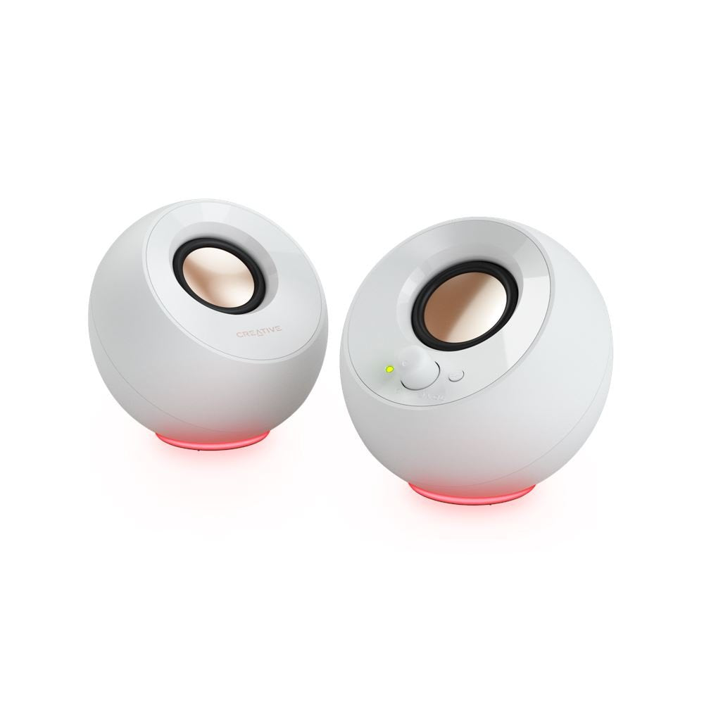 Creative Pebble Se, Altavoz De Pc White, Bluetooth 5.3, Usb-C, Klinke, Rgb 51mf1725aa001