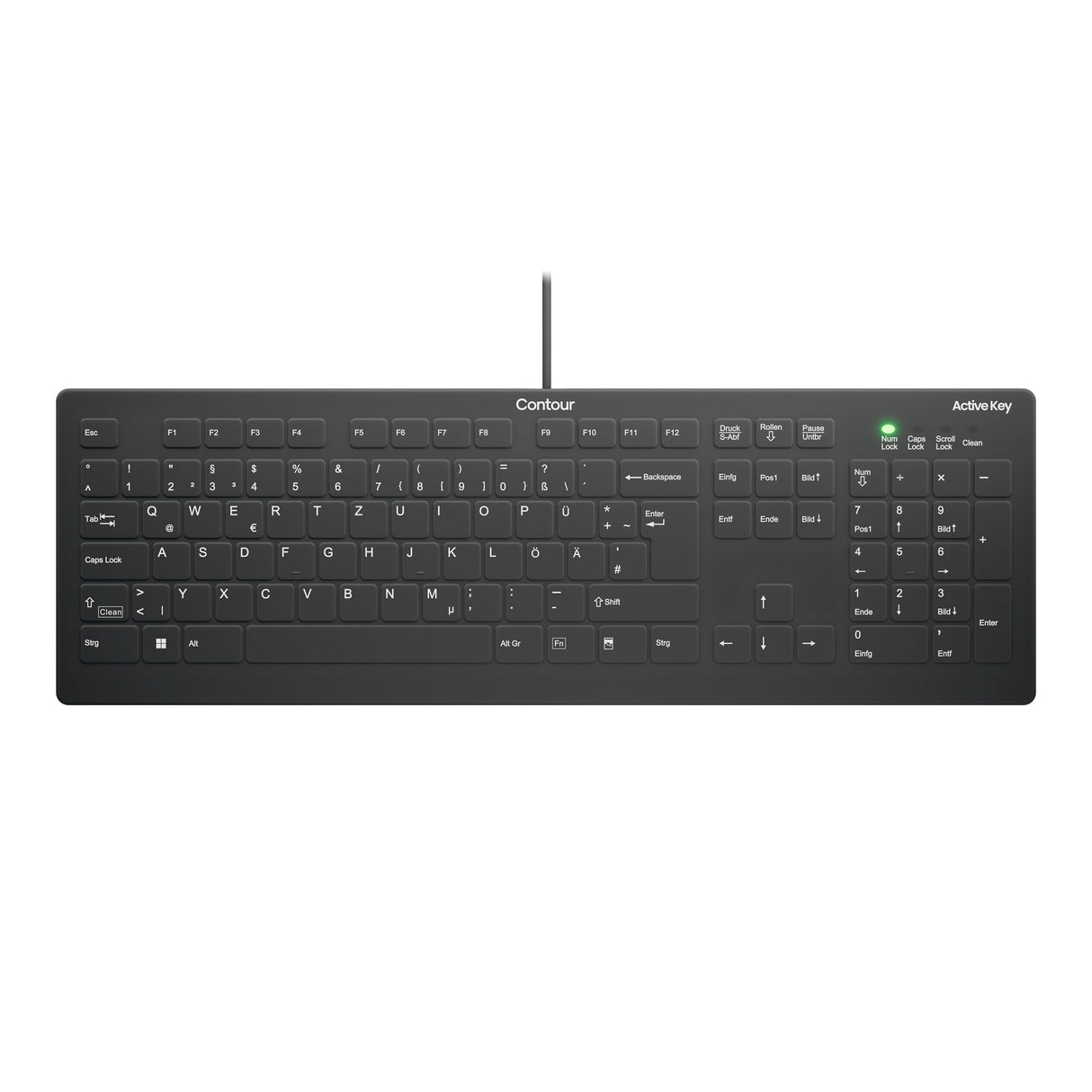EAN 7061113207109 - Contour Design Active Key AK-C8112 teclado Médico USB QWERTZ Alemán Negro imagen 1