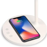 Techly I-Lamp-Dsk10 Lámpara Led De Escritorio Táctil De 5.5w Con Cargador Qi De 15w