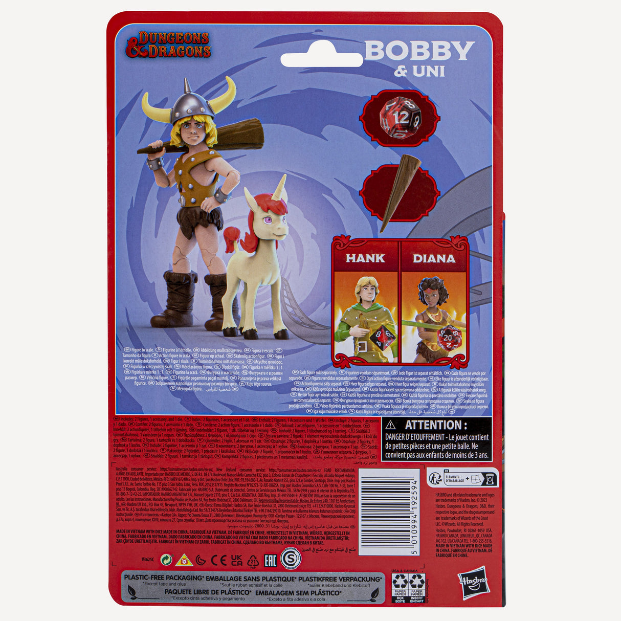 Figura Hasbro Dungeons & Dragons : Bobby Y Uni