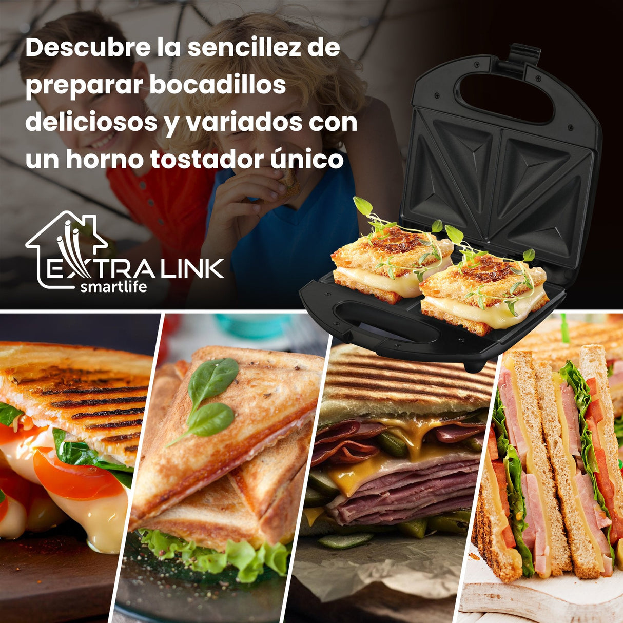 Extralink Smart Life Sandwich Maker Sj-22, 750w