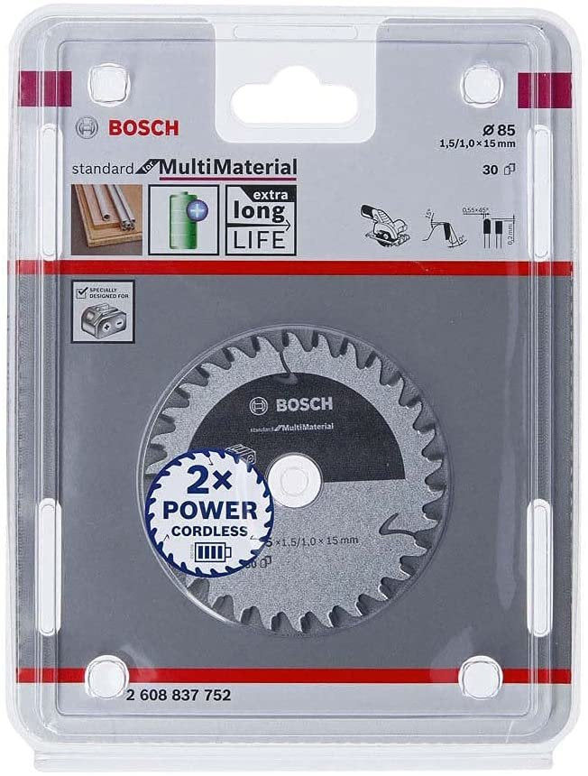 Bosch 2 608 837 752 Hoja De Sierra Circular 85x15 T30