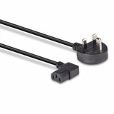 1m Uk 3 Pin To Right Angled  Iec C13